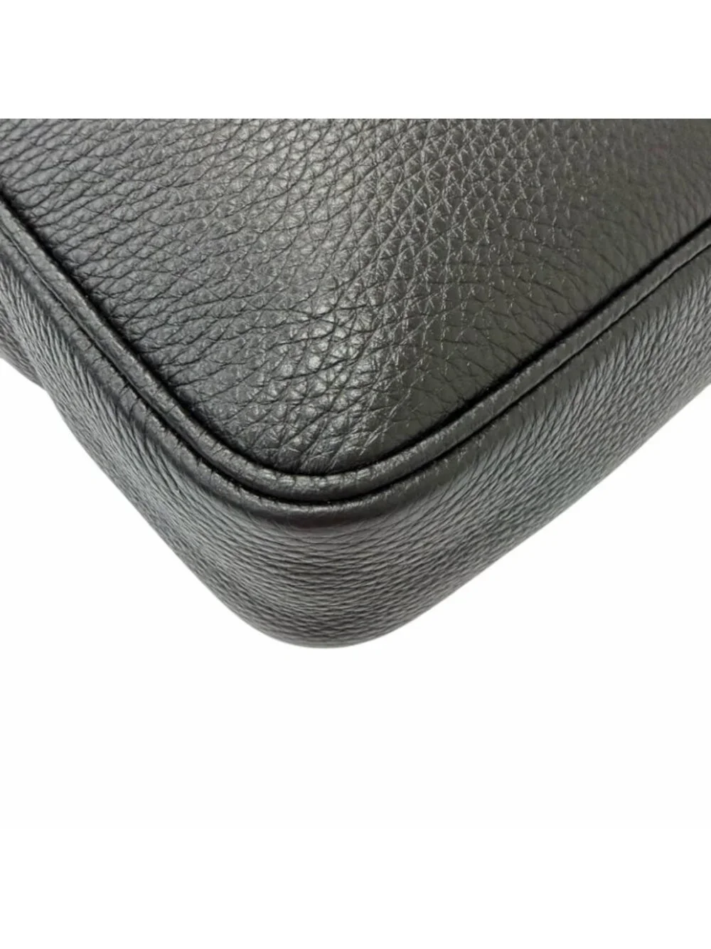 Prada Leather Triangle Logo Plate Crossbody Shoulder Bag Black Recommended
